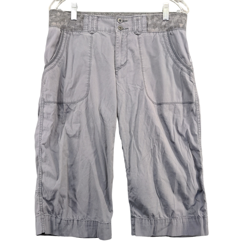 Nike ACG Women's All Conditions Capri Pants Gray 8M Patch Pocket Flat Front